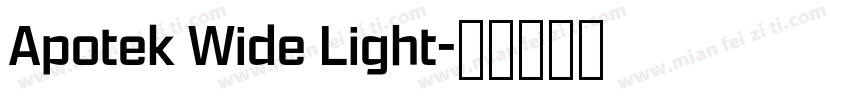 Apotek Wide Light字体转换